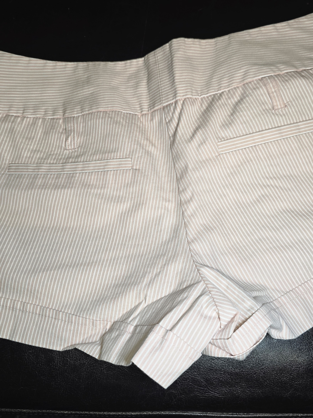 Charlotte Russe Light Pink Pinstripe Tailored Shorts